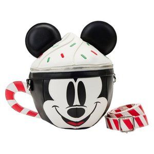 Loungefly Disney Mickey Mouse Hot Cocoa Cup Crossbody Exclusive New W Tags